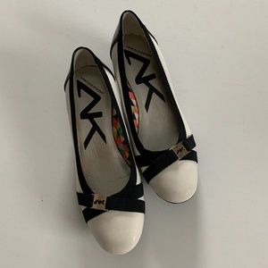Anne Klein Sport Wedge White/Black trim. Size 6.5